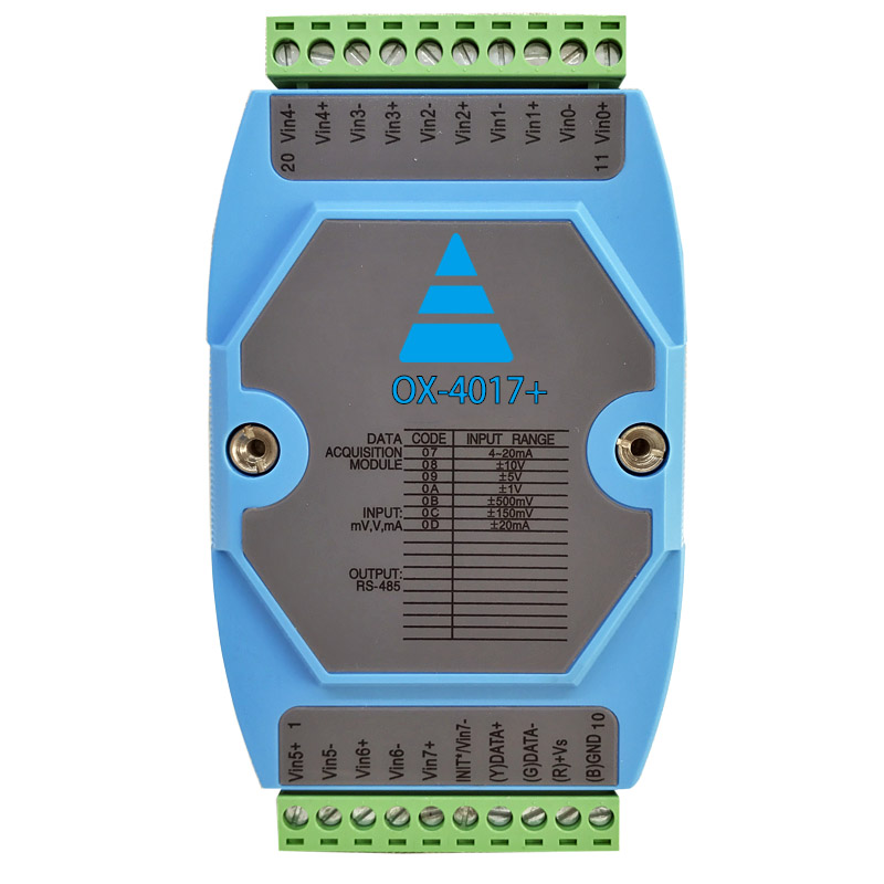 歐鑫通工業(yè)級(jí)8通道電壓電流模擬量輸入模塊 OX-4017+