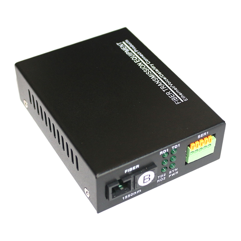 袖珍型2路RS232/485數據光貓 光纖收發(fā)器 OX-377SM-FCAB系列