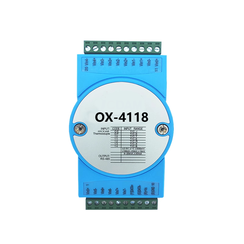 歐鑫通工業(yè)級16位A/D 8通道熱電偶輸入模塊 OX-4118