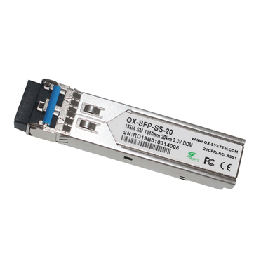 工業(yè)級百兆SFP單模光纖模塊 OX-SFP-SS-20
